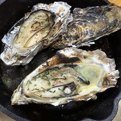 蒸し牡蠣ネギソースかけ