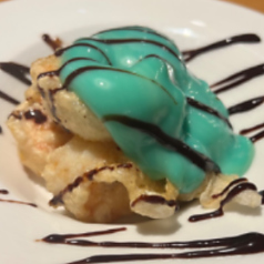 鶏レバーの鉄板焼き/チョコミントエビマヨ