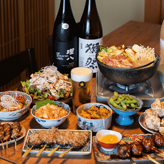 鳥料理と炭火焼 鶏やまのコース写真