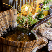 店主自らが手掛けた鹿威し