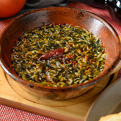 シラスと生海苔のピカンテアヒージョ