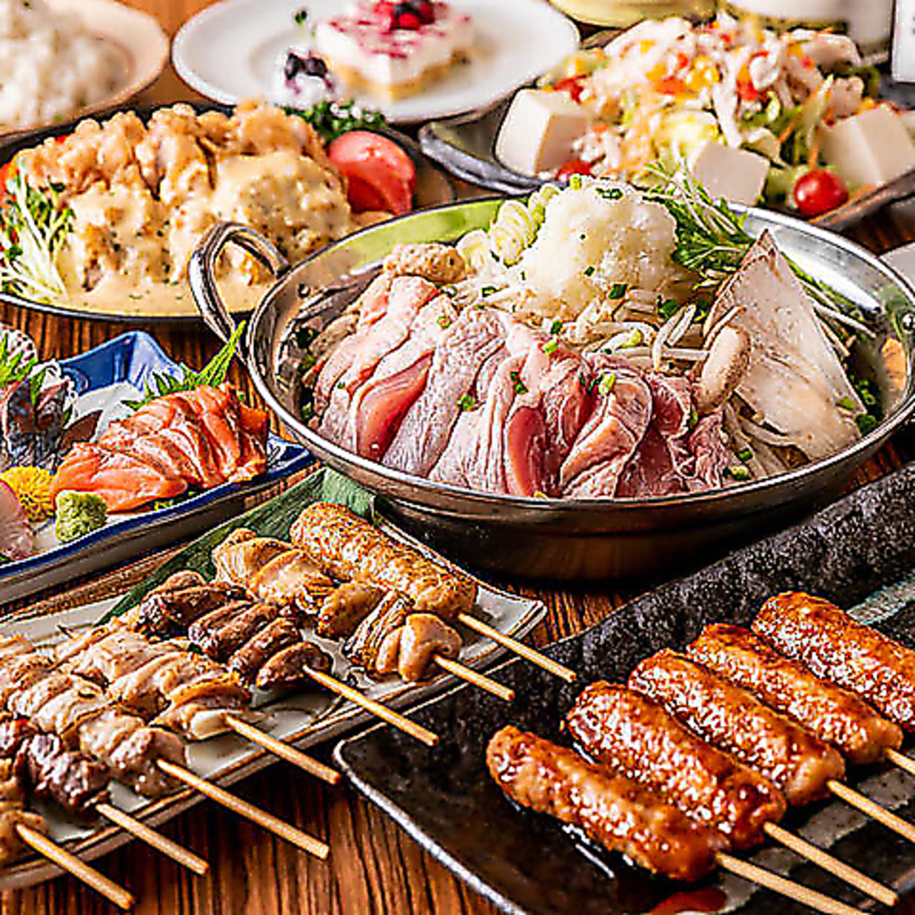 新宿 全席個室 居酒屋 焼き鳥 野菜巻き 刺身 馬刺し 食べ放題　 飲み放題