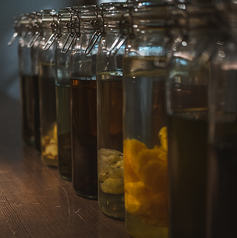 オリジナルのジンの漬け込み酒