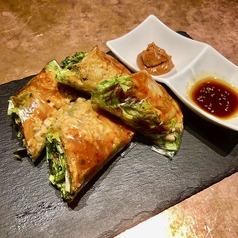 韓国そぼろとキムチの生春巻き