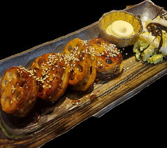 蓮根とつくねのはさみ焼き