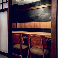 喧騒を離れた隠れ家・個室で味わう旬の魚貝とワイン。