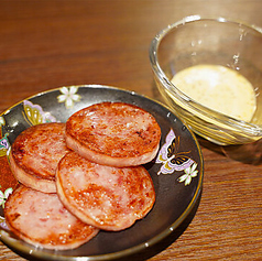 長崎　雲仙ハムの鉄板焼き