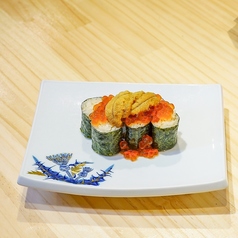 酒呑みの為の雲丹いくら巻き