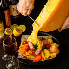 温野菜と肉のラクレット