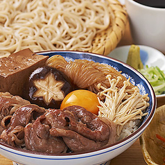 国産牛すき丼+お蕎麦