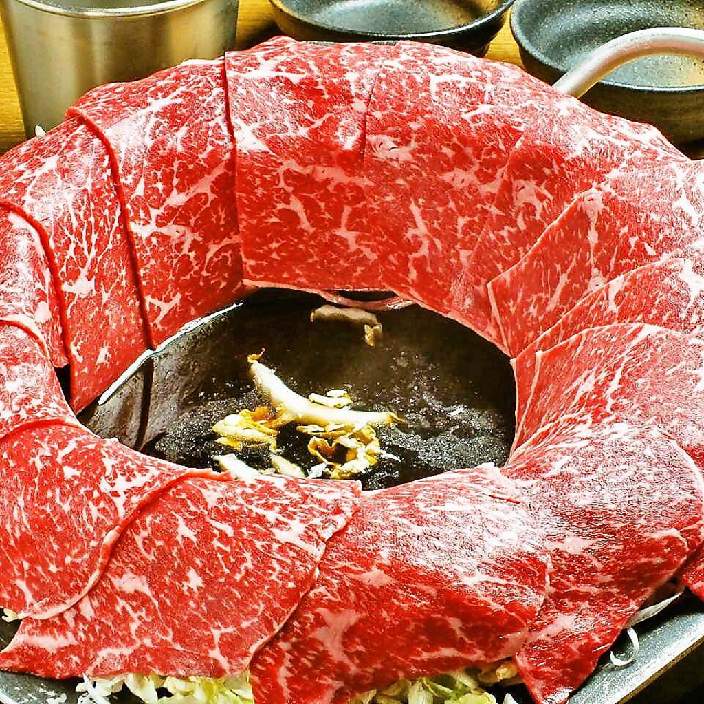 人気の牛崩し鍋♪溝の口で食べられるのは当店だけかも…