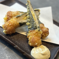 ちくわとチーズの磯部揚げ