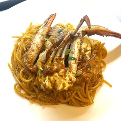 ワタリガニのトマトクリームソーススパゲッティ