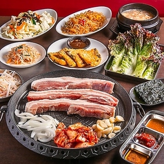韓国料理サムギョプサルハウスのコース写真
