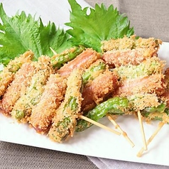 串揚げ:ししとうとウインナー