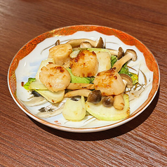 ホタテと野菜のバター焼き