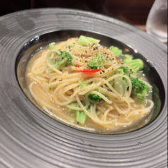和の調べとアンチョビのオイルパスタ
