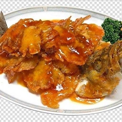 丸魚揚げ甘酢麻辣味煮込み