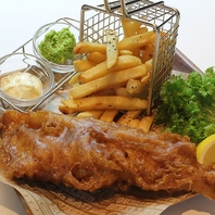 癖のない白身魚を使用した本場のフライ味