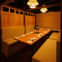 人数に合わせた完全個室をご用意いたします