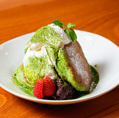 スフレパンケーキ　抹茶