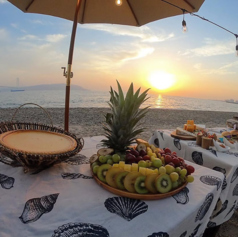 砂浜でウエディングパーティ◎