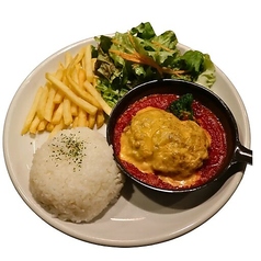 トマトチーズハンバーグプレート