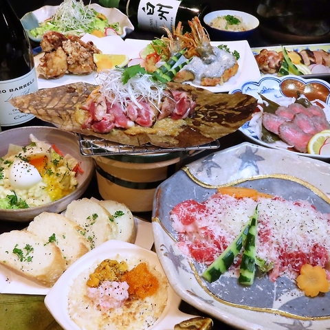 宮崎の食材を使った料理を創作和食でご提供！ご宴会や接待、デートなどのご利用にも◎