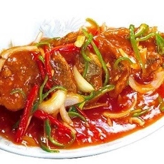 スズキの甘酢あんかけ炒め
