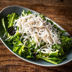 大葉春菊としらすのチョレギサラダ