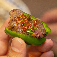 ピーマンを日本一使う焼肉屋！ピーマン焼肉で乾杯！