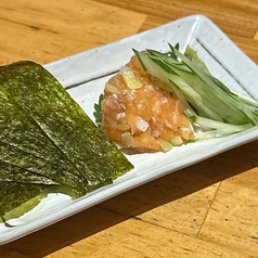 スモークサーモンなめろう