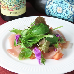 野菜たっぷりカルパッチョ 自家製ドレッシング