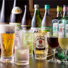 充実ドリンクメニューの単品120分飲み放題をご用意！