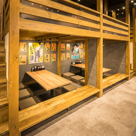 【雰囲気抜群】喧騒から外れたモダン空間もご用意◎