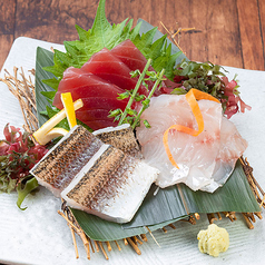 本日の九州鮮魚入り刺身三種盛り