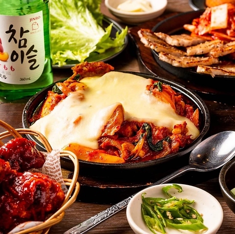 チーズチュクミやサムギョプサルを堪能♪本場さながらの韓国料理をお楽しみください
