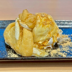 揚げ餅と黒蜜きなこバニラ