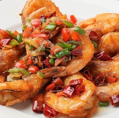 大エビの香辣炒め