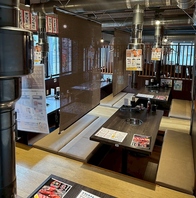 最大42名様まで可能な掘りごたつ式のお座敷完備