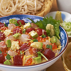 海鮮ちらし丼+お蕎麦