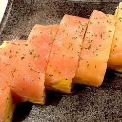 だし巻き玉子の生ハム巻