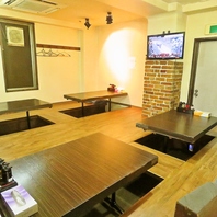 ゆったりくつろげる小上がりお座敷は最大30名様まで♪