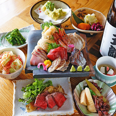 【3.4月】飲み放題付コース　のどぐろ入り刺身7点盛・山菜天ぷらに和牛ローストビーフなど全8品7000円税込の写真