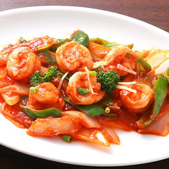 海老チリ/醤油豆腐