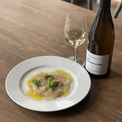 本日の魚のカルパッチョ エシャロットと特製醤油のソース