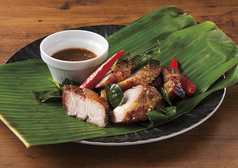 豚トロ肉のBBQグリル