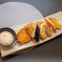 ミックスフライ定食