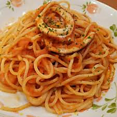 トマトクリームスパゲッティの写真