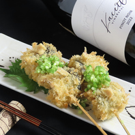 職人が揚げる自慢の串揚げへのこだわり